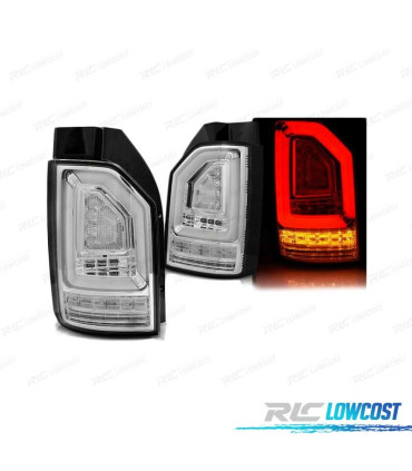FEUX ARRIÈRE POUR VOLKSWAGEN VW T6 15-19 CLIGNOTANT LED BAR DYNAMIQUE OEM CHROMÉ