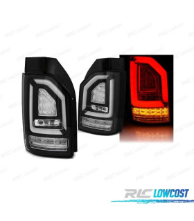 FEUX ARRIÈRE LED DYNAMIQUES VOLKSWAGEN VW T6 15-19 NOIRS AVEC CLIGNOTANT OEM AMPOULE