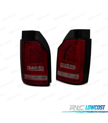 FEUX ARRIÈRE VOLKSWAGEN VW T6 MULTIVAN CARAVELLE 15-19 LED DINAMIQUE FUMÉ