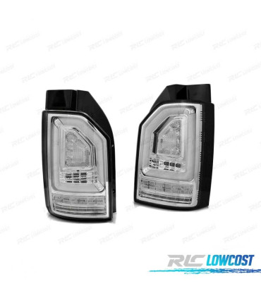FEUX ARRIÈRE VOLKSWAGEN VW T6 15-19 CLIGNOTANT LED DYNAMIQUE CHROMÉ 2 FEUX