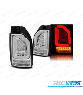 FEUX ARRIÈRE POUR VOLKSWAGEN VW T6 15-19 CLIGNOTANT LED DYNAMIQUE CHROMÉ