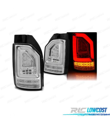 FEUX ARRIÈRE VOLKSWAGEN VW T6 15-19 CLIGNOTANT LED DYNAMIQUE CHROMÉ 2 FEUX