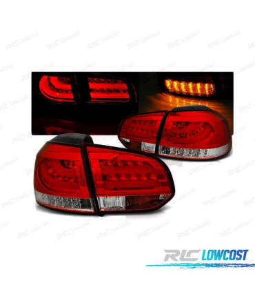 FEUX ARRIÈRE VOLKSWAGEN VW GOLF 6 08-12 BLANC LED