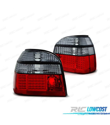 FEUX ARRIÈRE VOLKSWAGEN VW GOLF 3 91-97 LED ROUGE FUMÉ