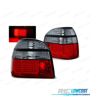 FEUX ARRIÈRE VOLKSWAGEN VW GOLF 3 91-97 LED ROUGE FUMÉ
