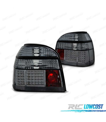 FEUX ARRIÈRE POUR VOLKSWAGEN VW GOLF 3 91-97 LED FUMÉ