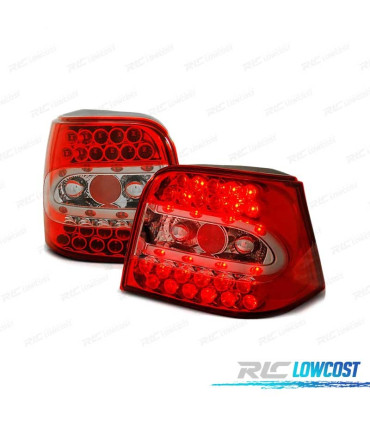 FEUX ARRIÈRE POUR VOLKSWAGEN VW GOLF 4 97-03 LED ROUGE