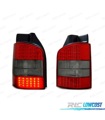 FEUX ARRIÈRE VOLKSWAGEN VW T5 03-09 LED ROUGE FUMÉ
