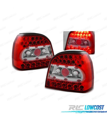 FEUX ARRIÈRE VOLKSWAGEN VW GOLF 3 91-97 ROUGE BLANC LED LEX