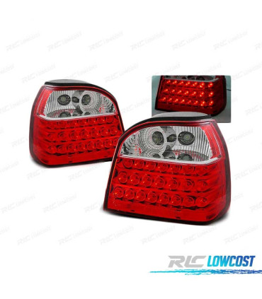 FEUX ARRIÈRE POUR VOLKSWAGEN VW GOLF 3 91-97 LED ROUGE BLANC