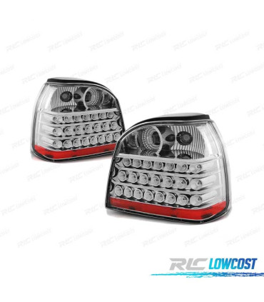 FEUX ARRIÈRE VOLKSWAGEN VW GOLF 3 91-97 LED CHROMÉ