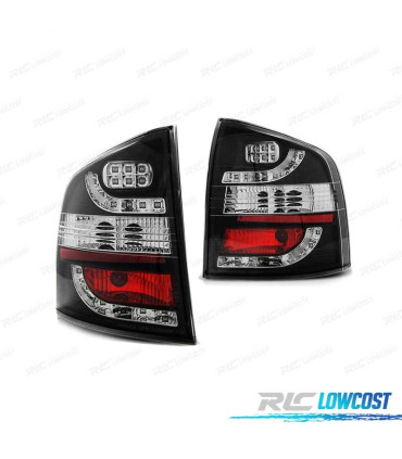 FEUX ARRIÈRE POUR SKODA OCTAVIA KOMBI II 04-12 LED NOIR