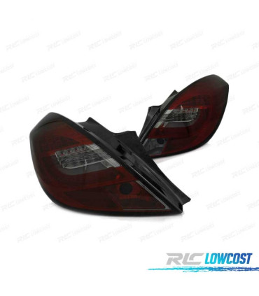 FEUX ARRIÈRE POUR OPEL CORSA D 3P 06-14 LED BAR ROUGE FUMÉ