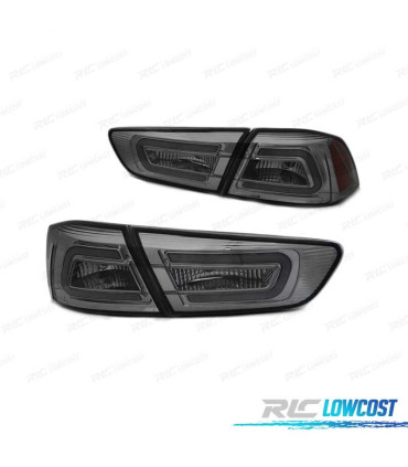 FEUX ARRIÈRE MITSUBISHI LANCER 8 BERLINE 08-11 LED BAR FUMÉ