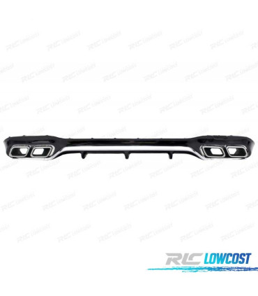DIFFUSEUR ARRIÈRE MERCEDES CLASSE E W213 AMG 16-19 LOOK E63 + EMBOUT D´ÉCHAPPEMENT