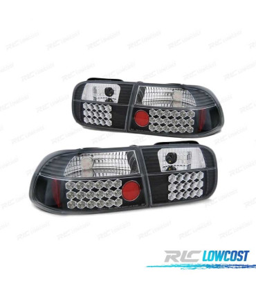 FEUX ARRIÈRE LED HONDA CIVIC 2P 4P 91-95 NOIR