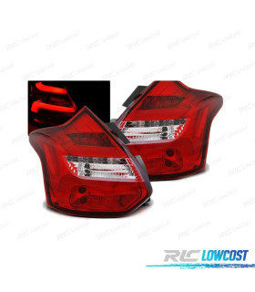 FEUX ARRIÈRE FORD FOCUS 3 HATCHBACK 11-14 ROUGES CLIGNOTANT LED DYNAMIQUE
