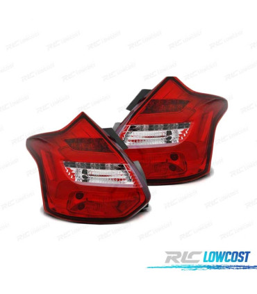 FEUX ARRIÈRE FORD FOCUS 3 HATCHBACK 11-14 ROUGES CLIGNOTANT LED DYNAMIQUE