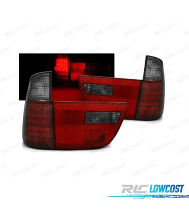 FEUX ARRIÈRE POUR BMW X5 E53 99-06 LED ROUGE FUMÉ