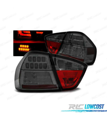 FEUX ARRIÈRE POUR BMW E90 05-08 BAR LED FUMÉ