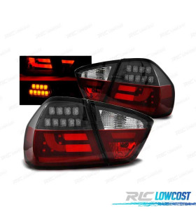 FEUX ARRIÈRE POUR BMW E90 05-08 LED BAR ROUGE BLANC NOIR