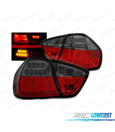 FEUX ARRIÈRE POUR BMW E90 05-08 LED ROUGE FUMÉ