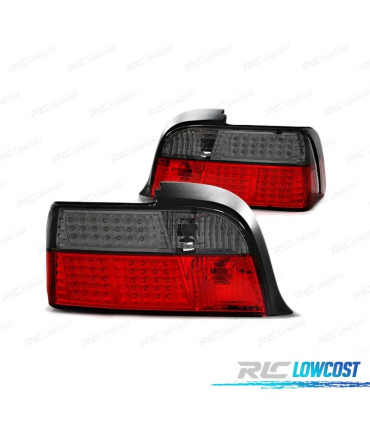 FEUX ARRIÈRE POUR BMW E36 COUPÉ 90-99 LED FUMÉ ROUGE