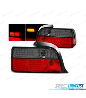 FEUX ARRIÈRE POUR BMW E36 COUPÉ 90-99 LED FUMÉ ROUGE