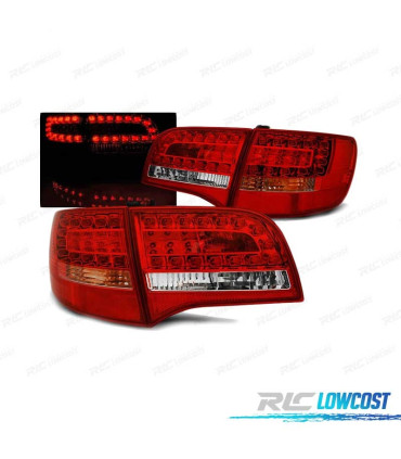 FEUX ARRIÈRE POUR AUDI A6 C6 05-08 AVANT LED ROUGE BLANC