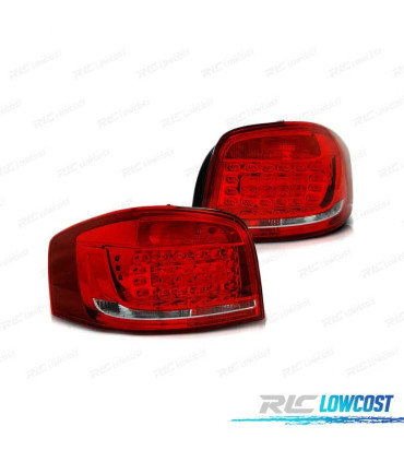 FEUX ARRIÈRE LED POUR AUDI A3 8P 08-12 ROUGE BLANC