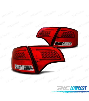 FEUX ARRIÈRE POUR AUDI A4 B7 04-08 AVANT LED BAR ROUGE BLANC