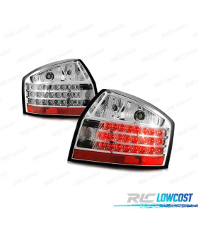 FEUX ARRIÈRE POUR AUDI A4 00-04 LED CHROMÉ