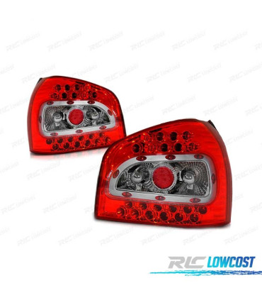 FEUX ARRIÈRE AUDI A3 96-00 LED ROUGE BLANC
