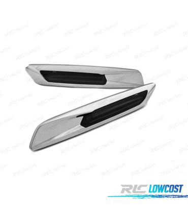 CLIGNOTANTS LATÉRAUX LED BMW E60 E61 E81 E82 E87 E88 E90 E91 E92 E93 04-11 LOOK F10 SILVER CHROMÉ