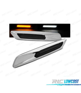 CLIGNOTANTS LATÉRAUX LED BMW E60 E61 E81 E82 E87 E88 E90 E91 E92 E93 04-11 LOOK F10 SILVER CHROMÉ