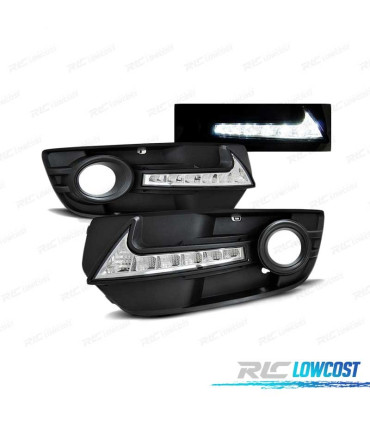 GRILLE PHARE ANTIBROUILLARD DAYLIGHT POUR AUDI Q5 08-12 NOIR