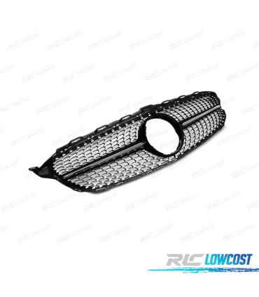 CALANDRE MERCEDES CLASSE C W205 14-18 LOOK AMG NOIR CHROMÉ DIAMOND