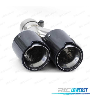 EMBOUT D'ÉCHAPPEMENT GAUCHE LOOK M PERFORMANCE CHROMÉ CARBONE