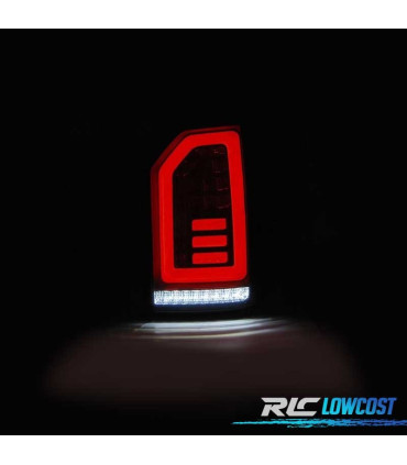 FEUX ARRIÈRES POUR VOLKSWAGEN VW T6 15-19 BARRE DE LUMIÈRE DYNAMIQUE CARDNA FOND NOIR FUMÉ