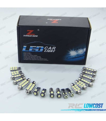 KIT 7 AMPOULES LED INTÉRIEUR FIAT 500 07-16 SAUF EASY LOUNGE POP SPORT TREKKING TURBO