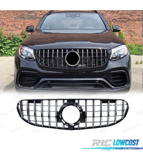 CALANDRE MERCEDES GLC X253 SUV 19- LOOK AMG NOIR CHROMÉ