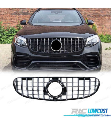 CALANDRE MERCEDES GLC X253 SUV 19- LOOK AMG NOIR CHROMÉ