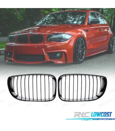 CALANDRES BMW E81 E87 E82 E88 07-11 LOOK 1M NOIR BRILLANT