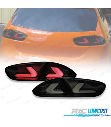 FEUX ARRIÈRE SEAT LEON II 09-13 CARDNA FULL LED NOIR FUMÉ