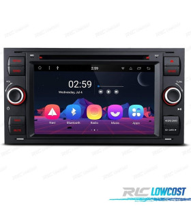 AUTORADIO GPS POUR FORD FOCUS C-MAX GALAXY FIESTA TRANSIT 7" ANDROID 13 OCTA CORE 2DIN MULTIMEDIA WIFI DVD