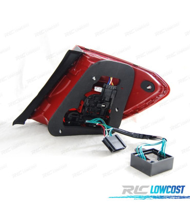 FEUX ARRIÈRE POUR MERCEDES CLASSE C W204 07-11 KOMBI LIGHT BAR ROUGE FUMÉ