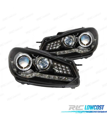PHARES VOLKSWAGEN VW GOLF 6 09-13 LED NOIR