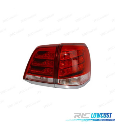 FEUX ARRIÈRE LED TOYOTA LAND CRUISER FJ200 07-08 ROUGE FONCÉ