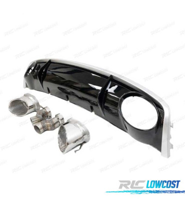 DIFFUSEUR AUDI A4 B8 SEDAN AVANT 12-15 LOOK RS4 + EMBOUTS D'ÉCHAPPEMENT
