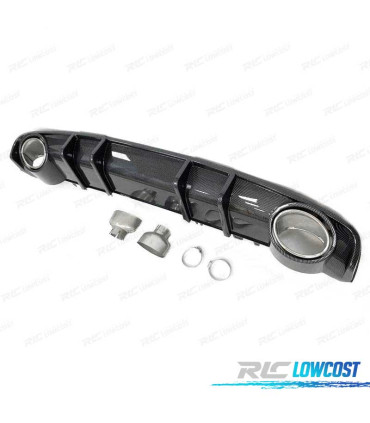 DIFFUSEUR ARRIÈRE AUDI A4 B9 S LINE 16- LOOK RS4 CARBONE